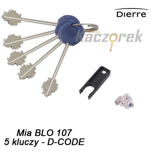 Wkładka Dierre 006 - Mia BLO M107 - 5 kluczy D-CODE